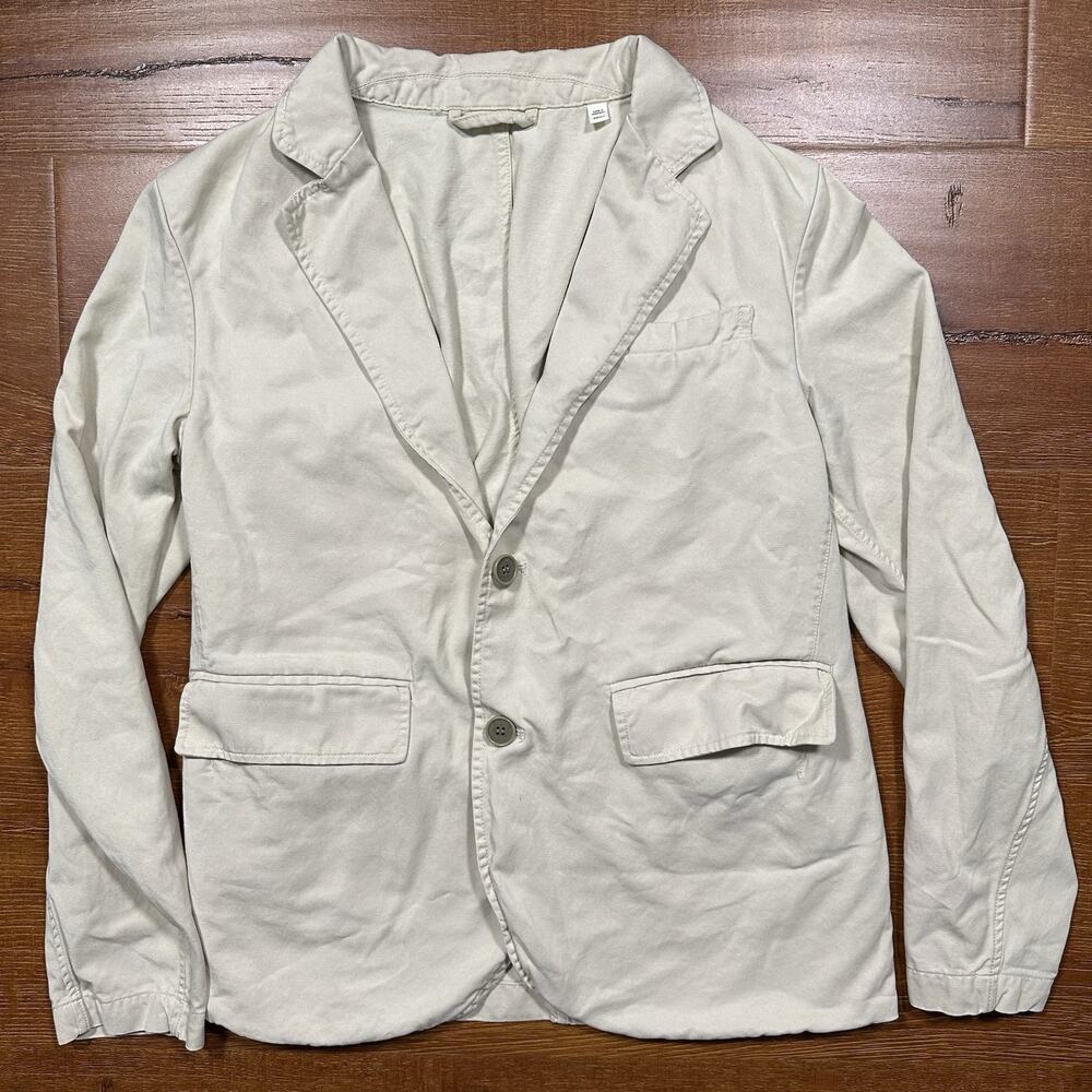 Buck Mason Twill Blazer Womens S Beige Unstructured Lightweight Jacket Retro